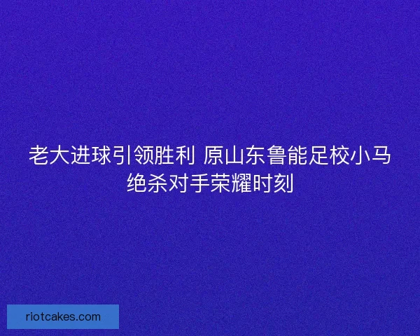 老大进球引领胜利 原山东鲁能足校小马绝杀对手荣耀时刻 老大进球引领胜利 原山东鲁能足校小马绝杀对手荣耀时刻
